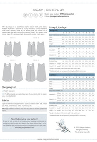 Mini Eucalypt woven tank top & dress pattern