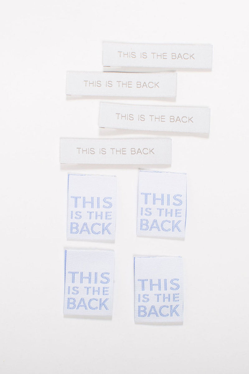 "This is the Back" Woven Label Dual Pack