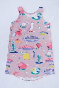 Mini Eucalypt woven tank top & dress pattern