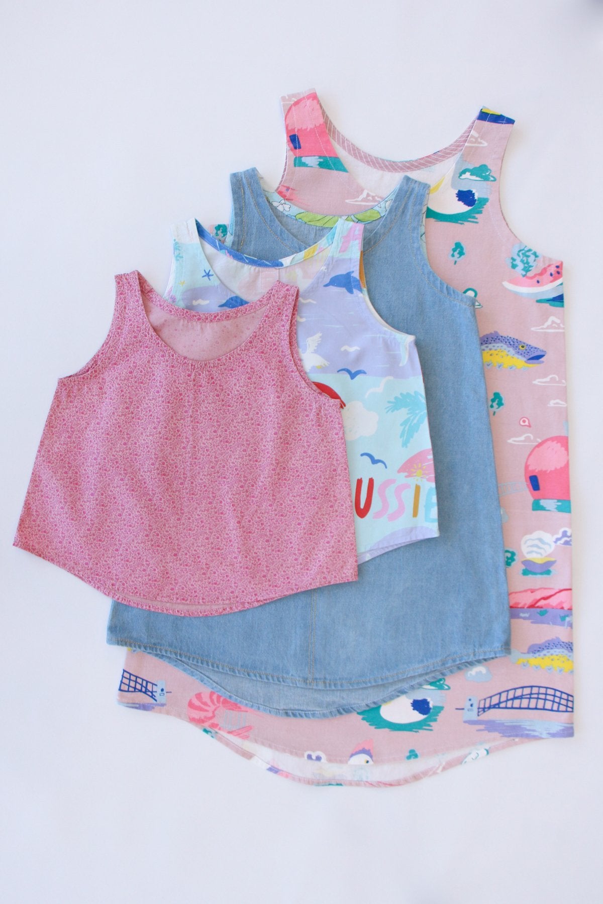 Mini Eucalypt woven tank top & dress pattern