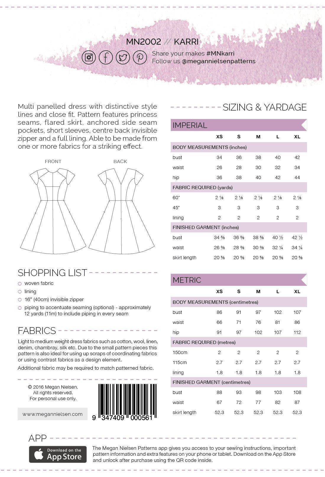 Karri dress pattern