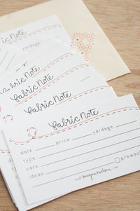Fabric note cards