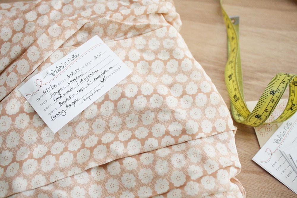 Fabric note cards